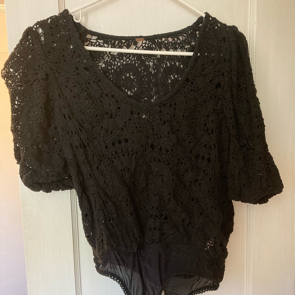 Free People crochet bodysuit